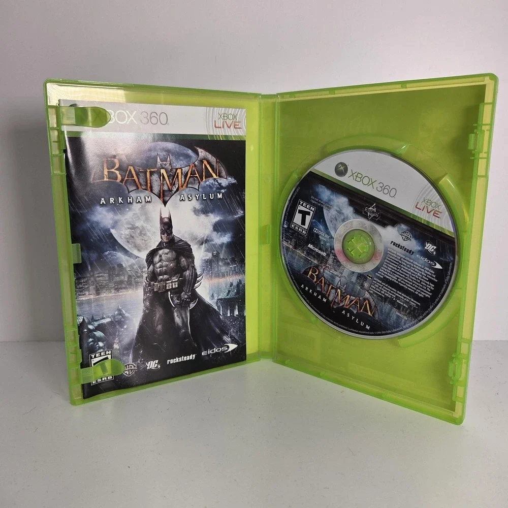 Batman Arkham Asylum Microsoft Xbox 360 Game CIB T NTSC Eidos Action Adventure